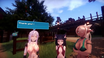 Preview 1 of One Moo Xxx - Monster Girl Island [Monthly Patreon choice Hentai game] Ep.2 Getting crabs to have sex with the dominant elf woman