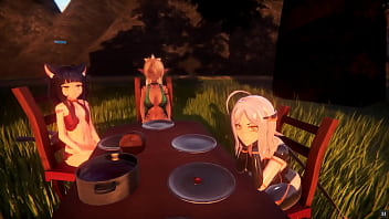 Preview 4 of One Moo Xxx - Monster Girl Island [Monthly Patreon choice Hentai game] Ep.2 Getting crabs to have sex with the dominant elf woman