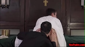 Preview 4 of Desi Six Movi Video Mp4 2017 - YesPadre.com- Hairy Boy hole fingered by his Priest