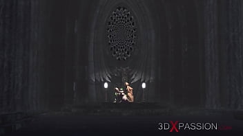 Preview 3 of England Gurl Hostal Xxx Moive - A Raunchy sexy hottie gets fucked by 3d hot shemale in the dark castle
