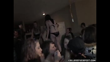 Preview 2 of Xxx Sxnx Rape Com - Coed lesbo dildos pussy as everyone watches at Party