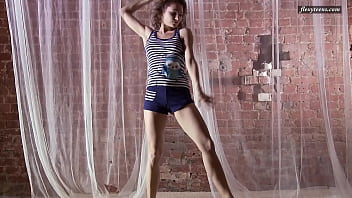 Preview 1 of Police Sexi Video - Incredible tight ass small tits Razdery Noga flexibility