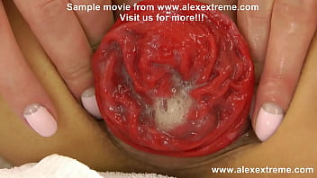 Preview 4 of Lovely Juliette - Hotkinkyjo fuck her ass with huge white dong &amp_ anal prolapse in bed for alexextreme.com