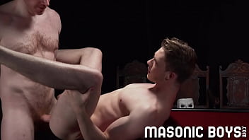 Preview 4 of Facken Face - MasonicBoys - Beautiful young man bred by tall priest on temple altar