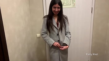 Preview 1 of Girls Fuck Girls Dildos - The courier delivered not only pizza but also an orgasm and finished herself from my huge dick