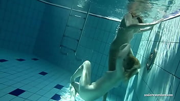 Preview 3 of 69 Teen - Zuzanna and Lucie kissing underwater
