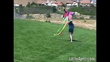 Preview 1 of School Gair - Sweet Little April lollipop Pussy Outdoor