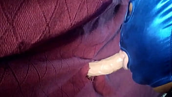Preview 3 of Uvey Anne Asyali - Wife practicing to suck three cocks in gloryhole - Complete in RED