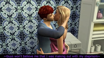 Preview 2 of Sexxcom Vidio - Sims 4,  my voice,  Seducing milf step mom was fucked on washing machine by her step son