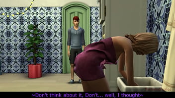 Preview 1 of Sexxcom Vidio - Sims 4,  my voice,  Seducing milf step mom was fucked on washing machine by her step son