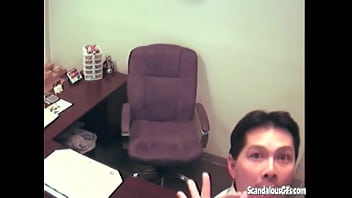 Preview 1 of Slim Babe - Office whore sucks on asian dudes dick