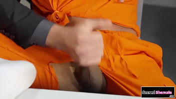 Preview 3 of Video Hd 4k Lesbian Hairy - SacredShemale.com - Trans prisoner Lola Morena is barebacked