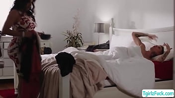 Preview 1 of Thief At Night - Busty tbabe Jessy Dubai deepthroats and anal bareback stepson