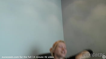 Preview 1 of Big Boody Mom Sex Piss - solvita masturbating in my home office with huge dildo