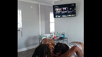 Preview 2 of Faking Poj - 2 Twitter baddies Drippinvelvet &amp_ Princess Hayze giving Gaktrizzy some head after an orgy
