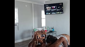 Preview 4 of Faking Poj - 2 Twitter baddies Drippinvelvet &amp_ Princess Hayze giving Gaktrizzy some head after an orgy