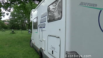 Preview 3 of Ass Forced - Caravan Boys - Public Handjob - Alexander Dorch