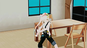 Preview 3 of Girl Older Younger Brother Porn - Airani Lofifteen Hentai Hololive Vtuber Undress Dance Cupid Song MMD 3D Yellow Eyes (CLIP)