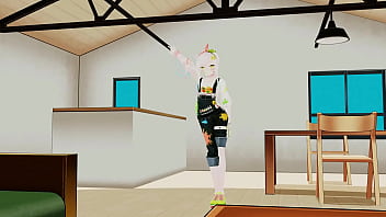 Preview 1 of Girl Older Younger Brother Porn - Airani Lofifteen Hentai Hololive Vtuber Undress Dance Cupid Song MMD 3D Yellow Eyes (CLIP)