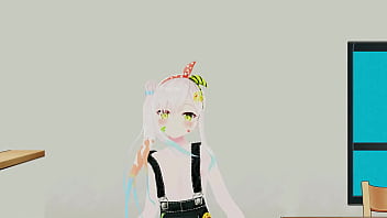 Preview 4 of Girl Older Younger Brother Porn - Airani Lofifteen Hentai Hololive Vtuber Undress Dance Cupid Song MMD 3D Yellow Eyes (CLIP)