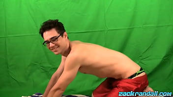 Preview 1 of Addy Raj Actor - Kinky amateur with glasses Zack Randall sucks his own dick