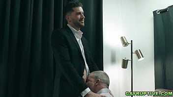 Preview 4 of Bbw Orgay - Calvin Banks takes Dale Savage and Chris Damned cock inside his mouth and ass