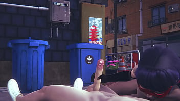 Preview 2 of Family Tapoo - Miraculous Lady Bug - Lady Bug handjob and blowjob to CatNoir in the street - Japanese Asian Manga Anime Game Porn