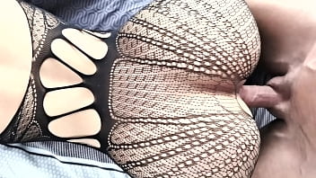 Preview 3 of Tsunade Hentau - Hot Brunette in Sexy Bodystocking Loves a Hard Cock in her Tight Pussy Shot with Cum / 4k