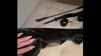 Preview 4 of Apokommata - Latex Boots Shemale Amanda Belli