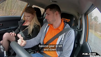 Preview 1 of Lovely Xxx Action - Stockings babe rides her cardriving tutor after giving bj
