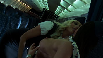 Preview 1 of Banks X - airplane xxx lesbosex -4K - airhostests