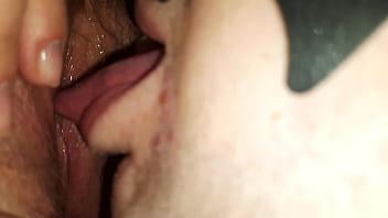 Preview 2 of Mantel Sex - Eating her wet juicy hairy cunt made her cum twice - close up cunilingus