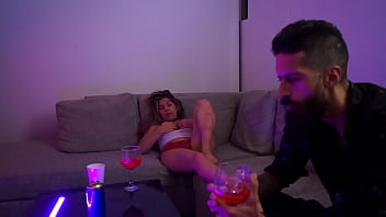 Preview 3 of Holly Morgab - Shaira plays on the couch and can&#039_t control taking off her clothes