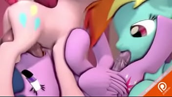Preview 2 of Video Teens Lose Virgin Massage - Rainbow Dash Pinkie Pie and Twilight Sparkle Porn