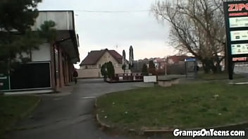 Preview 1 of Tube Videos Hitae - Fuck teen bangs oldie in public