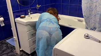 Preview 1 of Very Heart Xxx - step Mom was washing the bath and unexpectedly got a cock in the ass from her stepson