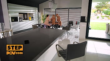 Preview 1 of Amateur Mexicana - itsPOV - Walking in on a lesbian threeway with Angelika Grays,  Cherry Kiss and Victoria Bailey