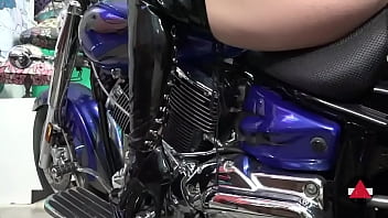 Preview 3 of Brazzer Assworship - Chic in LONG leather Boots Pumps and Revs MOTORCYCLE