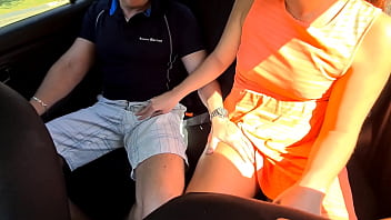 Preview 1 of Sexy Video 2018 Indian Hd - Girlfriend gives sloppy blowjob in the back seat of car