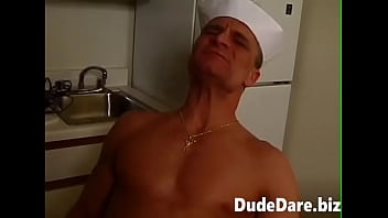 Preview 1 of Xnxx Com2018 - Slutty twink with pierced cock and tongue fucked by uniformed naval officer