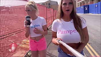 Preview 1 of Public Agent Anna Polina - Georgina Phillips   Chloe Fame wear nappies in public! | (March 2022)