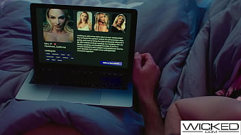 Preview 2 of Fuck Hard Model - Wicked - Couple Put Their Differences Aside &amp_ Invite Hot Blonde Emma Hix For Threesome