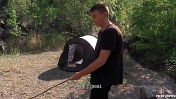 Preview 1 of White Pani - Horny Camper Takes Money From A Stranger To Suck Ride His Cock In His Tent - BigStr