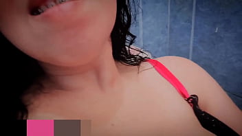 Preview 4 of Hot Sex In Water - She&#039_s very horny and she goes into the bathroom to masturbate,  squirting for the first time.