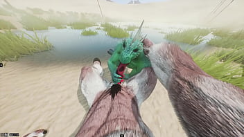 Preview 1 of Nigru Rep 5 Boy - Argonian femboy fucked by a horse - Wild Life