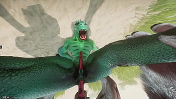 Preview 4 of Nigru Rep 5 Boy - Argonian femboy fucked by a horse - Wild Life