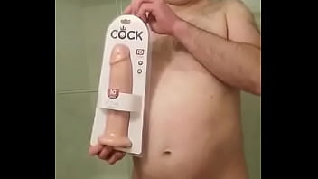 Preview 1 of Destiny Moody Nude Jeans - Nude Martin Lavall&eacute_e unwraps his 10 inch dildo and juxtaposes it with its small caged penis
