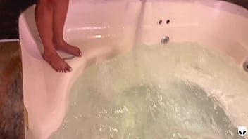 Preview 3 of Sa Sela - Double Blowjob FFM Horny Oral Sex on Jacuzzi with Khalessi 69 and Friend - Real Drogo