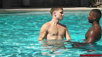 Preview 1 of New Urdu Speaking Sex Videos - Falconsex.com - Look! Trent Marx is an excellent cock sucker. Reign and Trent discover that they have the outdoor pool all to themselves,  then Trent swallows every inch of Reign and service his hole.