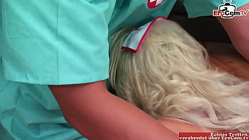 Preview 2 of Www Silpi Xxx - Tattooed blonde Nurse with big boobs fucks in the fake hospital